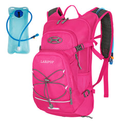 LARIPOP front view showing pack pockets and reflective strips for organized storage