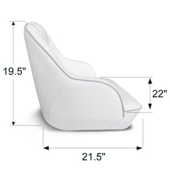 Leader Accessories side profile highlighting molded frame and ergonomic support for stable boating posture