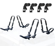 Leader Accessories front view of J-bar rack mounted on car, secure transport benefit