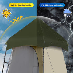 Leader Accessories mesh roof and window providing ventilation and faster drying