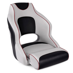 Leader Accessories front view of two-tone captain seat showing ergonomic shape and stylish finish