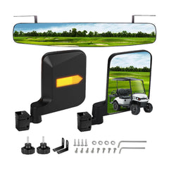 LEAPGOMAX front-facing mirror kit mounted, showing full setup and improved visibility