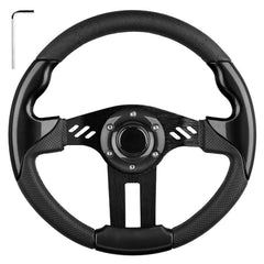 LEAPGOMAX front view showing racing-style wheel and fit