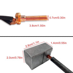 LEAPGOMAX brushes beside ruler for size comparison, ensures correct fit for Yamaha G29 models