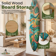 LEAPOAK vertical mount saving floor space in a narrow hallway