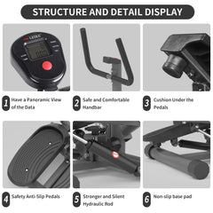leikefitness LCD monitor display showing time and count benefit workout tracking