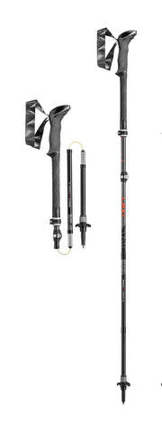 LEKI Makalu FX front view showing ergonomic grip and color contrast, for comfortable handling