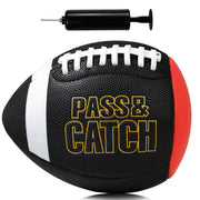 Lemondo front view of youth passcatch football showing grip and shape benefit practice