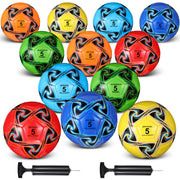 Lenwen front display showing 12 colorful balls and included pumps for easy team setup