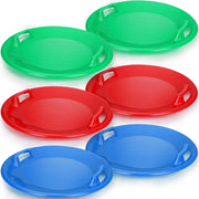 Lenwen front packshot showing six colorful saucer sleds, ready for family fun