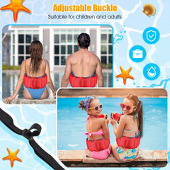Lewtemi belt worn in pool during training showing added buoyancy benefit