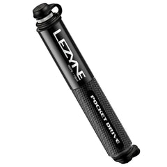 LEZYNE Pocket Drive HP front view showing compact pump and mount for portability