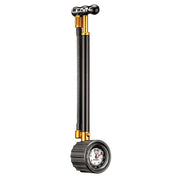 LEZYNE Shock Drive front view showing compact CNC aluminum body and durability