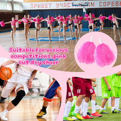 Libima pom poms in use by cheerleaders, showing vibrant motion and visibility