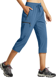 Libin capri front view showing cargo pockets and streamlined fit, ideal for travel