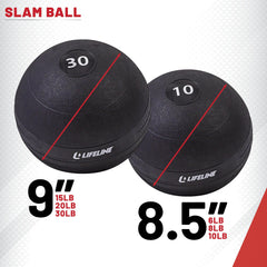 Lifeline slam ball close-up texture view offering enhanced grip and secure handling benefit