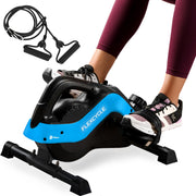Lifepro front view of Flexcycle under-desk elliptical showing compact design and quiet operation