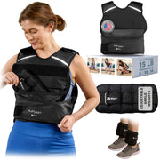 Lifepro FlexVest front view showing sleek fit and secure straps for comfortable resistance