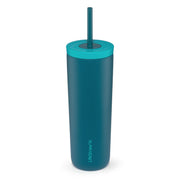 LifeStraw tumbler front view showing Laguna Teal finish and compact shape for easy carrying