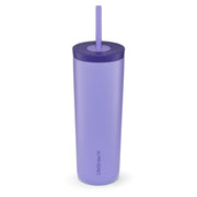 LifeStraw thistle purple front view showing insulated tumbler and branding benefit: portable hydration