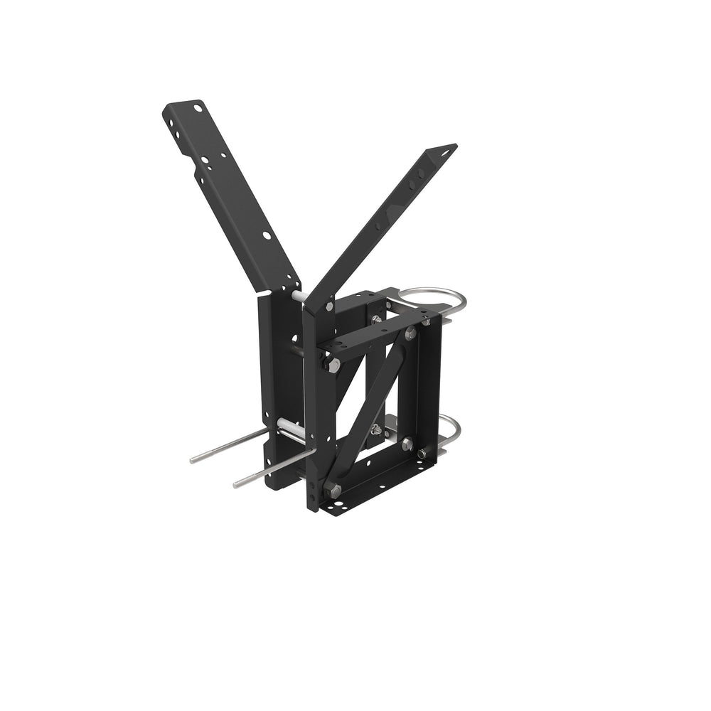 LIFETIME 9594 front view bracket showing mounting plate and bolt holes for secure installation