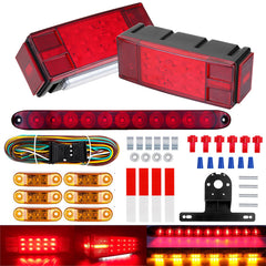 LIMICAR rectangular combo tail light front view showing bright output
