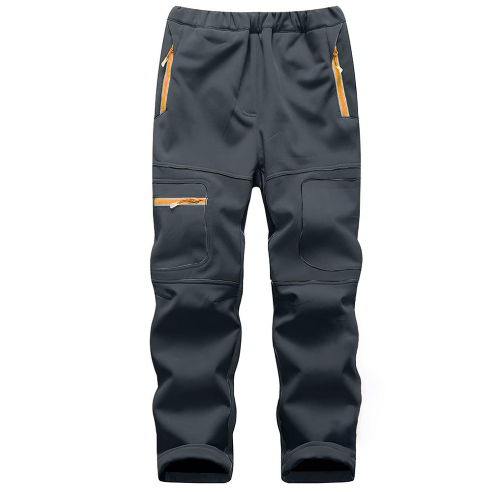 linlon front view gray pants showing waterproof protection and clean profile