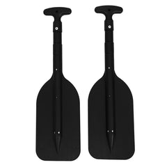 LIOOBO front view of both paddles showing sleek black finish and portability benefit