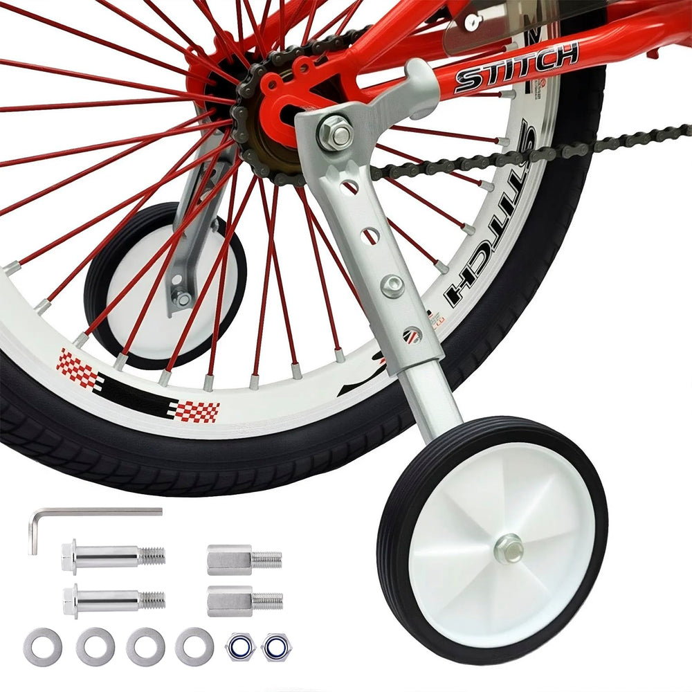 Little World front view mounted on 20-inch bike showing stability benefit