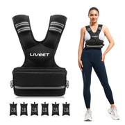 Liveet vest front view showing fit and balanced weight distribution for better workouts