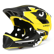 Lixada front view helmet showing shape and logo, offering visible safety