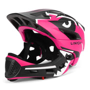 Lixada front view helmet showing full-face conversion and bright finish benefit