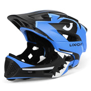 Lixada front view helmet showing convertible chin guard and balanced design for safety
