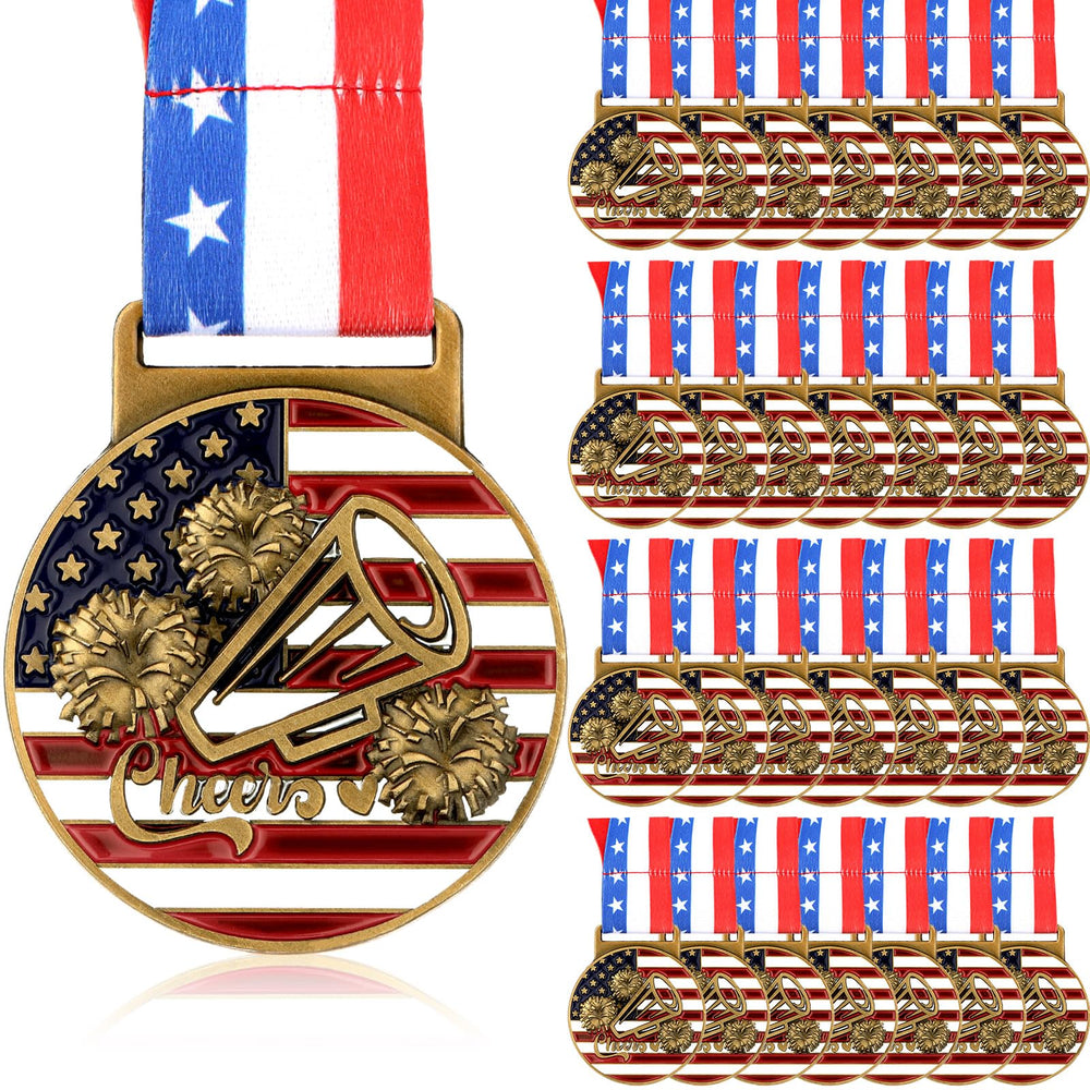 Loetere front view of medal showing patriotic design and award appeal