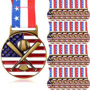 Loetere front view of medal set showing patriotic design and ready-to-present appeal