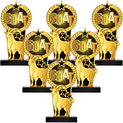 Loetere gold goat trophy front view showing elegant shine and keepsake appeal