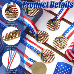 Loetere ribbons in red white blue highlighting coordinated team presentation