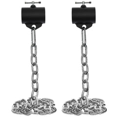 Logest front view of chain pair and collar showing durable construction and quick setup benefit