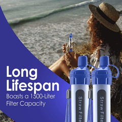 Logest straw held in hand illustrating compact 7.5-inch size and easy carry benefit