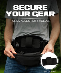 Lone Trail rear concealed pocket open with anchor strap for secure carry
