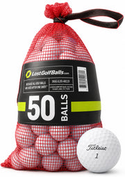 LostGolfBalls front packaging showing 50-pack and value savings