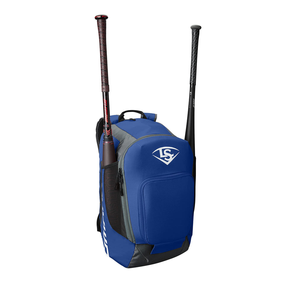 Louisville Slugger front view showing compact royal bag and organized look