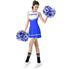 Lovecheer pom poms in use on sideline demonstrating energetic motion and crowd appeal