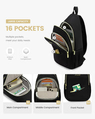 LOVEVOOK tablet compartment with 10.5-inch iPad showing protective padded fit
