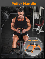Lovind attached to Olympic barbell showing secure fit and stable rowing benefit