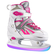 Lovydro front view of skates showing secure buckles and stylish colors