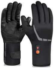 Luckcolor heated gloves front view showing full design and fit benefit