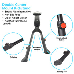 Lumintrail dual legs with wide non-slip feet preventing sinking and slipping