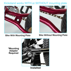 Lumintrail installed on a cruiser bike demonstrating upright parking benefit