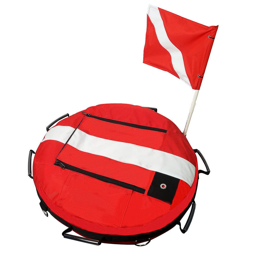 Luwint front view of packaged buoy showing visibility and compactness